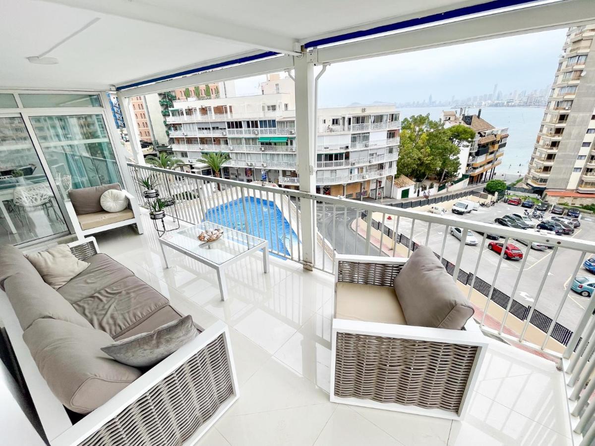 La Perla Benidorm Apartment Seaview & Pool Levante Beach Exteriör bild