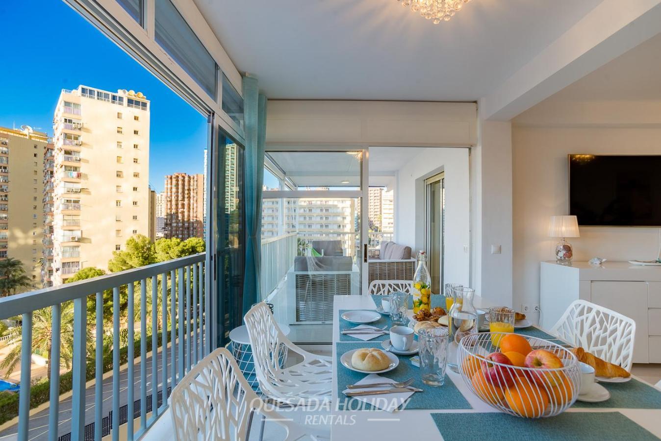 La Perla Benidorm Apartment Seaview & Pool Levante Beach Exteriör bild
